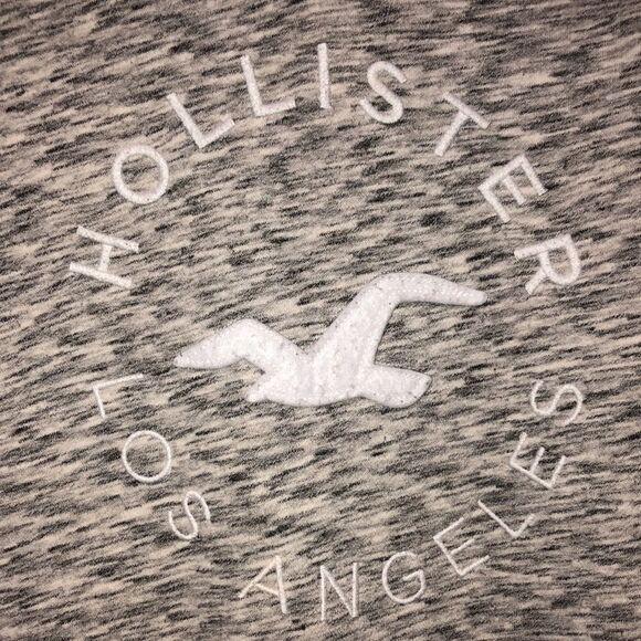 Hollister S LA Gray Silver Hooded Sweatshirt - Picture 5 of 11